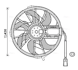 Ventilator, radiator MS7656 AVA QUALITY COOLING
