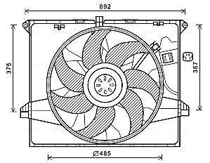 Ventilator, radiator MS7671 AVA QUALITY COOLING