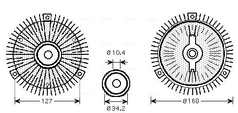 Cupla, ventilator radiator MSC414 AVA QUALITY COOLING