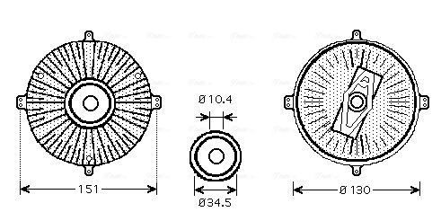 Cupla, ventilator radiator MSC420 AVA QUALITY COOLING