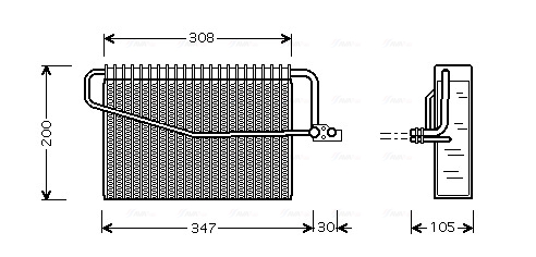 Evaporator, aer conditionat MSV455 AVA QUALITY COOLING