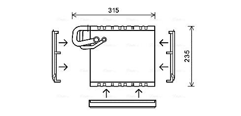 Evaporator, aer conditionat MSV550 AVA QUALITY COOLING