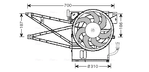 Ventilator, radiator OL7515 AVA QUALITY COOLING