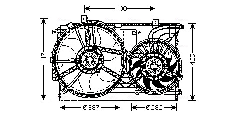 Ventilator, radiator OL7533 AVA QUALITY COOLING