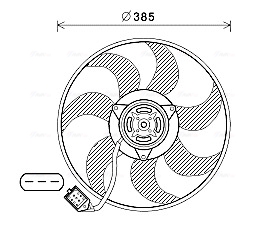 Ventilator, radiator OL7670 AVA QUALITY COOLING