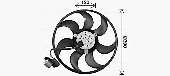 Ventilator, radiator OL7736 AVA QUALITY COOLING