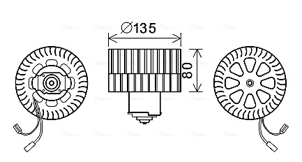 Ventilator, habitaclu OL8632 AVA QUALITY COOLING