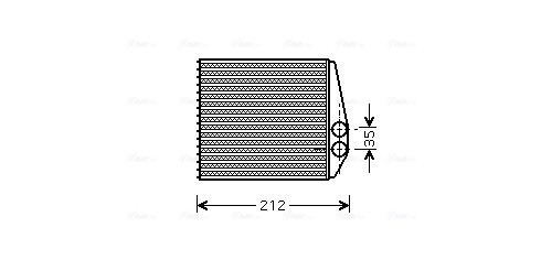 Schimbator caldura, incalzire habitaclu OLA6354 AVA QUALITY COOLING
