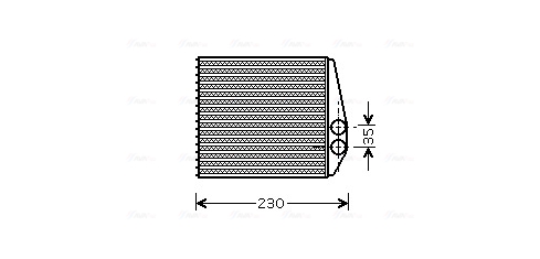 Schimbator caldura, incalzire habitaclu OLA6355 AVA QUALITY COOLING