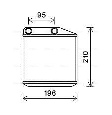 Schimbator caldura, incalzire habitaclu OLA6676 AVA QUALITY COOLING
