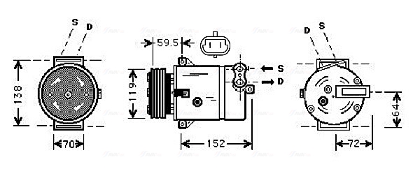 Compresor, climatizare OLAK279 AVA QUALITY COOLING