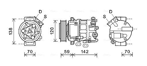 Compresor, climatizare OLK577 AVA QUALITY COOLING