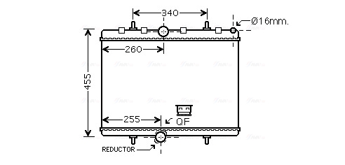 Radiator, racire motor PE2314 AVA QUALITY COOLING
