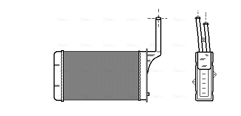 Schimbator caldura, incalzire habitaclu PE6049 AVA QUALITY COOLING