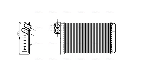 Schimbator caldura, incalzire habitaclu PE6233 AVA QUALITY COOLING