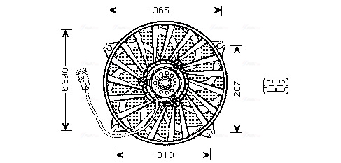 Ventilator, radiator PE7530 AVA QUALITY COOLING