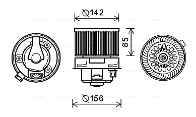 Ventilator, habitaclu PE8371 AVA QUALITY COOLING