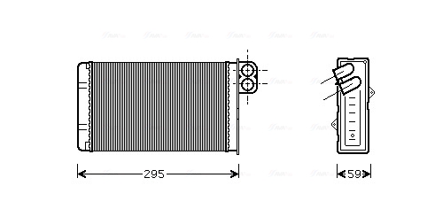 Schimbator caldura, incalzire habitaclu PEA6240 AVA QUALITY COOLING