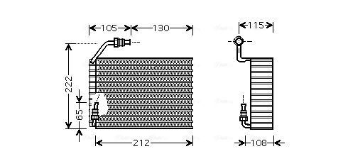 Evaporator, aer conditionat PEV119 AVA QUALITY COOLING