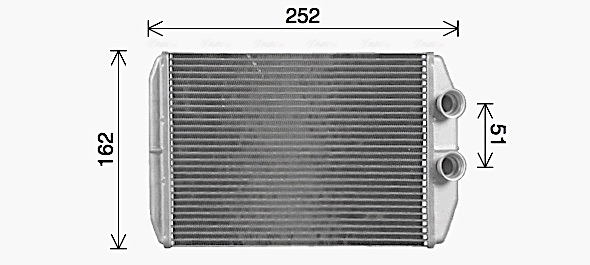 Schimbator caldura, incalzire habitaclu RT6661 AVA QUALITY COOLING