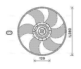 Ventilator, radiator RT7604 AVA QUALITY COOLING