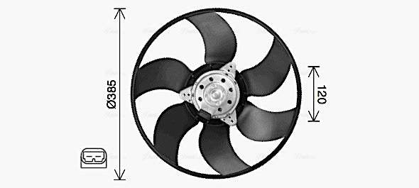 Ventilator, radiator RT7665 AVA QUALITY COOLING