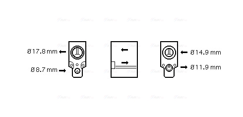 Supapa expansiune, clima VN1076 AVA QUALITY COOLING