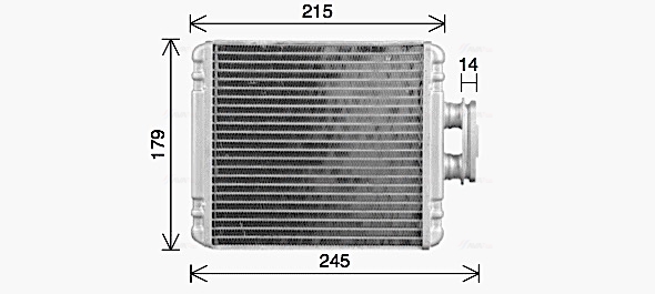 Schimbator caldura, incalzire habitaclu VN6434 AVA QUALITY COOLING