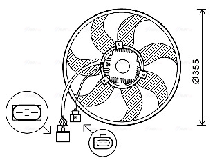 Ventilator, radiator VN7534 AVA QUALITY COOLING