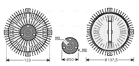 Cupla, ventilator radiator VNC273 AVA QUALITY COOLING