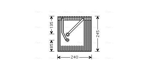 Evaporator, aer conditionat VNV242 AVA QUALITY COOLING