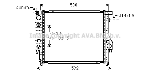 Radiator, racire motor BW2099 AVA QUALITY COOLING