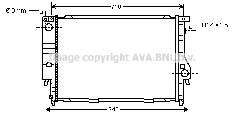 Radiator, racire motor BW2164 AVA QUALITY COOLING