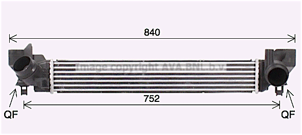 Intercooler, compresor BW4579 AVA QUALITY COOLING