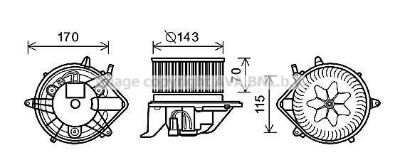 Ventilator, habitaclu BW8458 AVA QUALITY COOLING