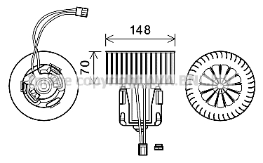 Ventilator, habitaclu BW8540 AVA QUALITY COOLING