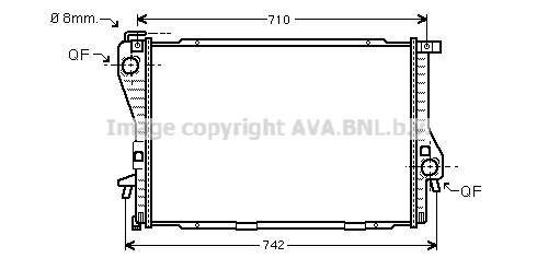 Radiator, racire motor BWA2235 AVA QUALITY COOLING