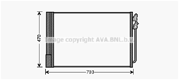 Condensator, climatizare BWA5370D AVA QUALITY COOLING