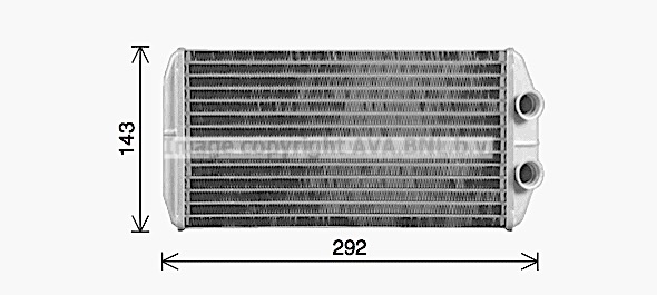 Schimbator caldura, incalzire habitaclu CN6338 AVA QUALITY COOLING
