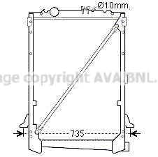 Radiator, racire motor DF2030 AVA QUALITY COOLING