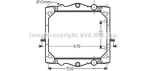 Radiator, racire motor DF2041 AVA QUALITY COOLING