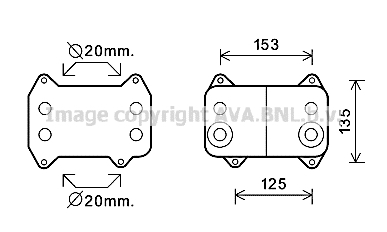 Radiator ulei, ulei motor DF3054 AVA QUALITY COOLING