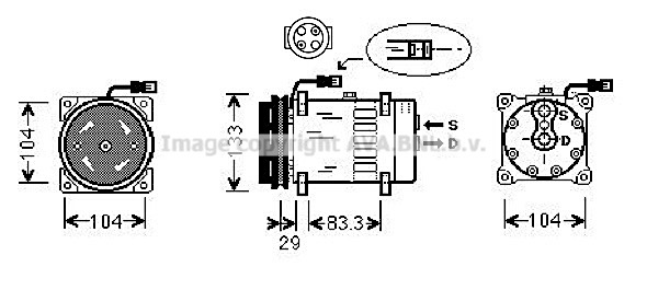 Compresor, climatizare DFAK026 AVA QUALITY COOLING