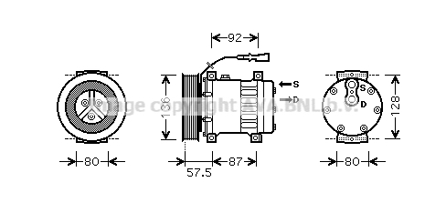 Compresor, climatizare DFAK033 AVA QUALITY COOLING