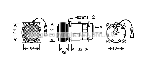 Compresor, climatizare DFK057 AVA QUALITY COOLING