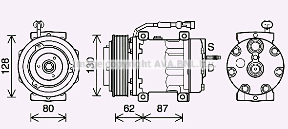 Compresor, climatizare DFAK073 AVA QUALITY COOLING
