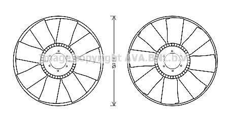 Ventilator, radiator DFB064 AVA QUALITY COOLING