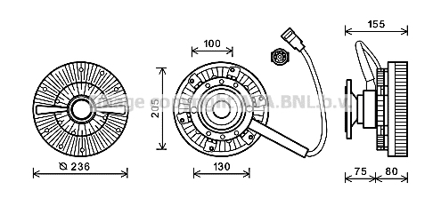 Cupla, ventilator radiator DFC046 AVA QUALITY COOLING