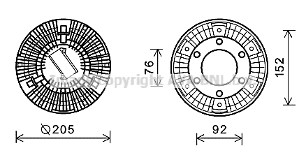 Cupla, ventilator radiator DFC058 AVA QUALITY COOLING