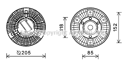 Cupla, ventilator radiator DFC066 AVA QUALITY COOLING